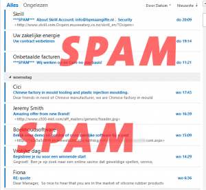 spamfilter via UP2Media voorkomt spam!